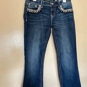 Miss Me Dark Blue Embellished Women Jeans
